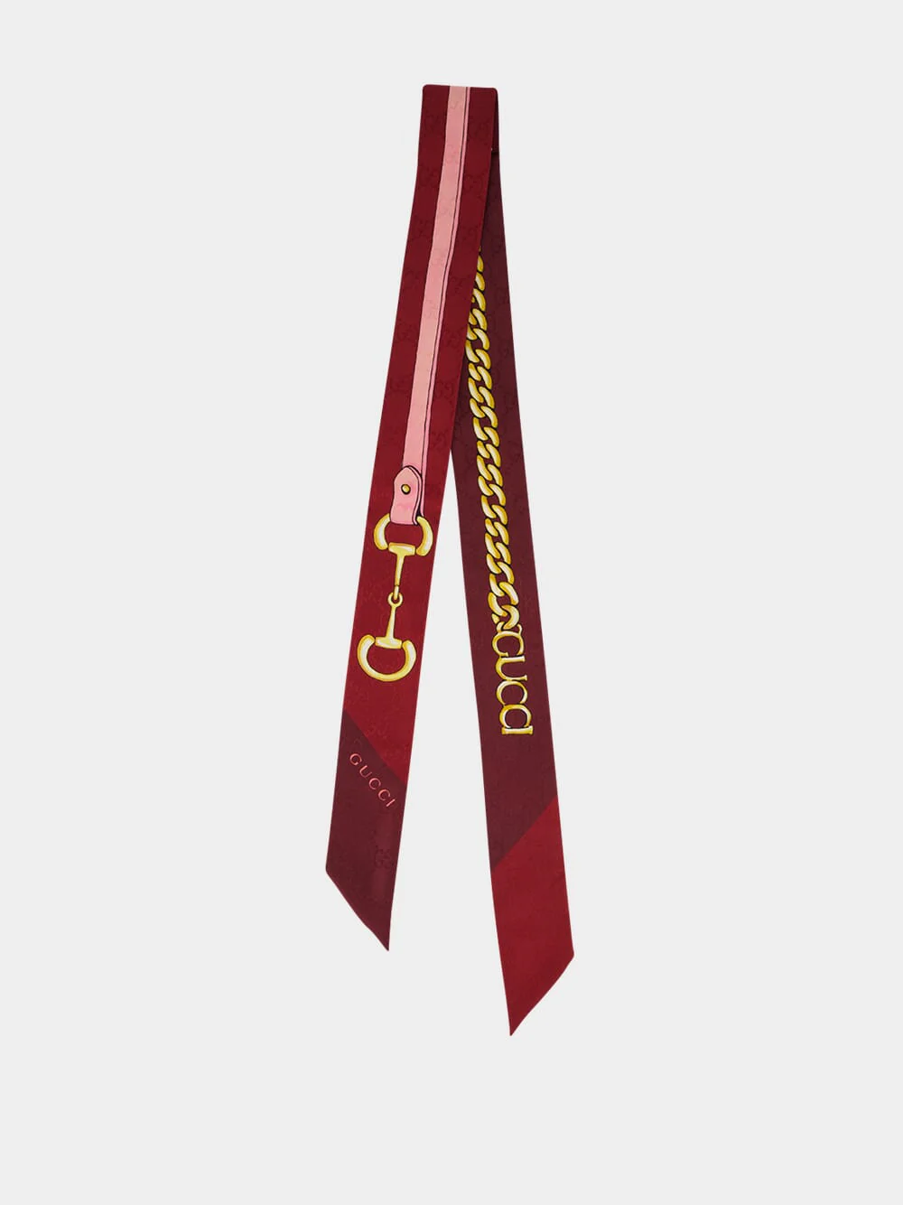 Bordeaux Printed Silk Twill Ribbon