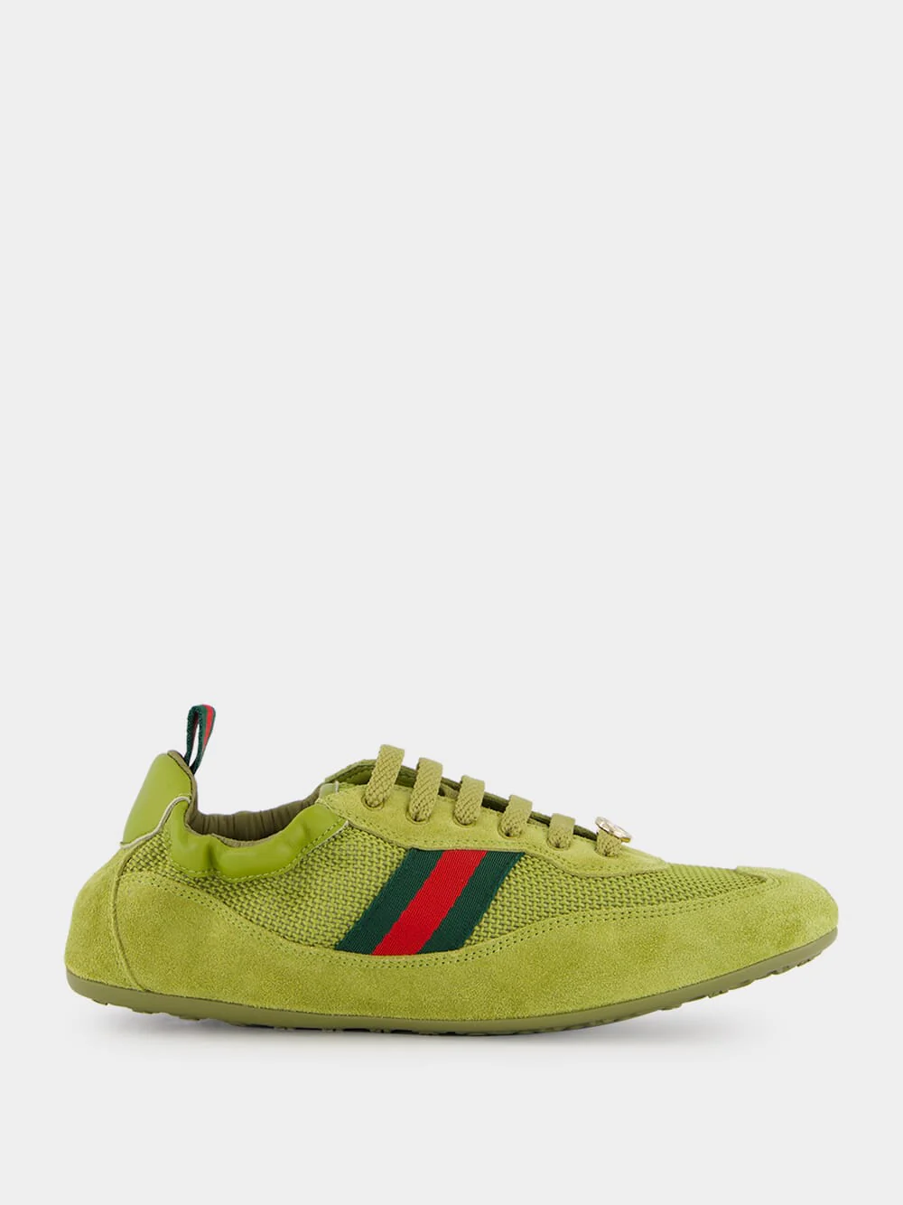 Bright Green Fabric Shift Trainers
