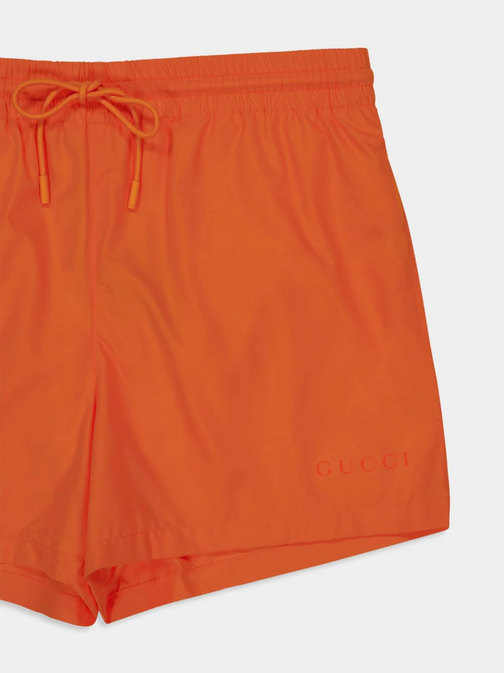 Bright Orange Technical Poplin Swim Shorts - Image 3