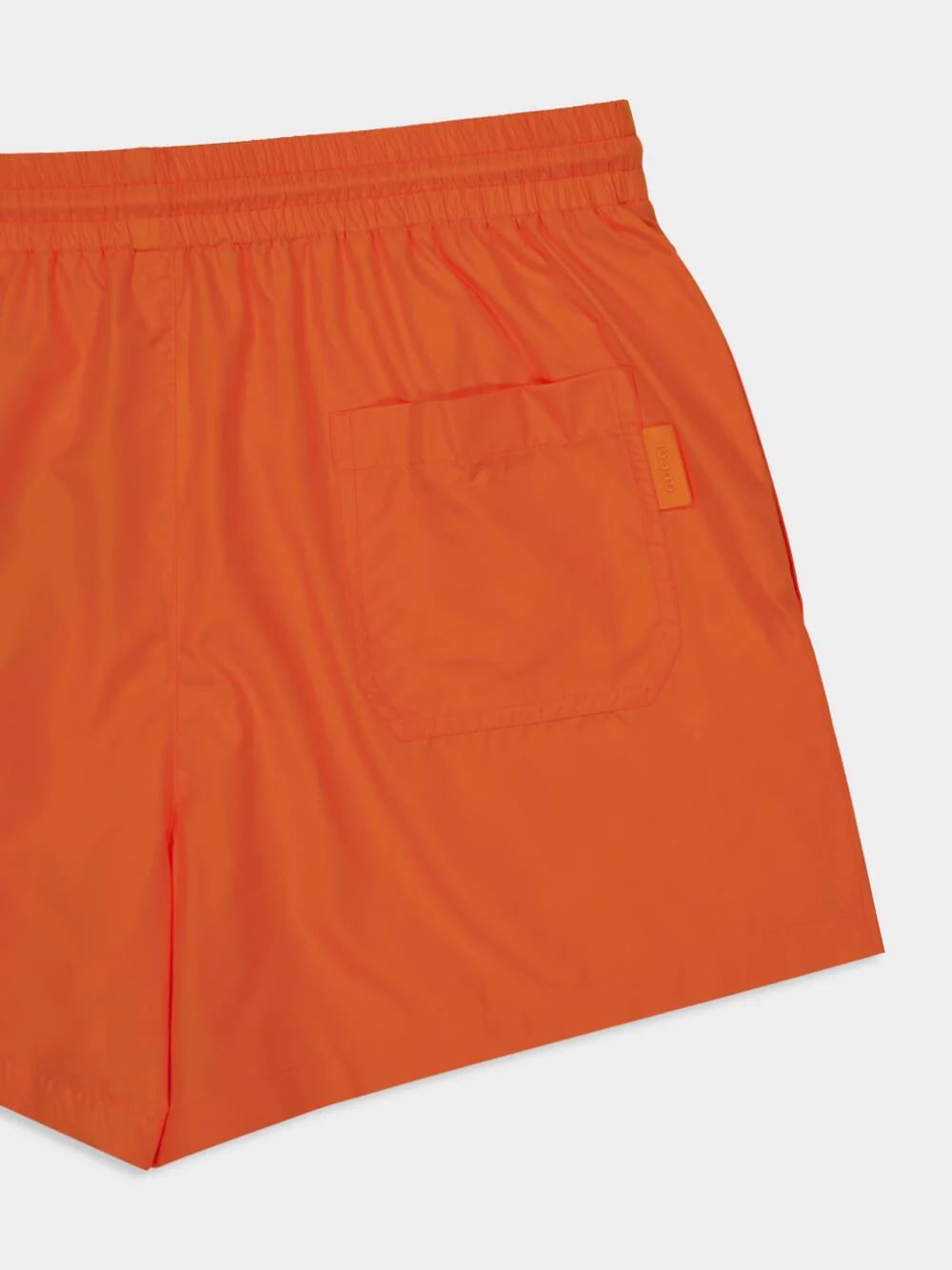 Bright Orange Technical Poplin Swim Shorts - Image 4