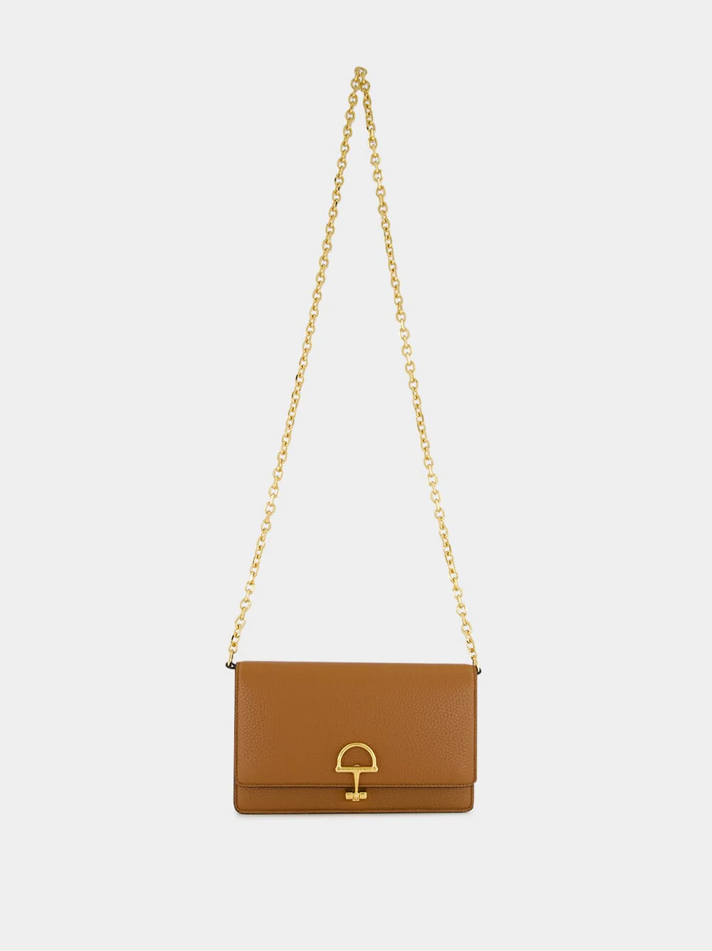 Brown Calfskin Wallet with Removable Chain - Image 2