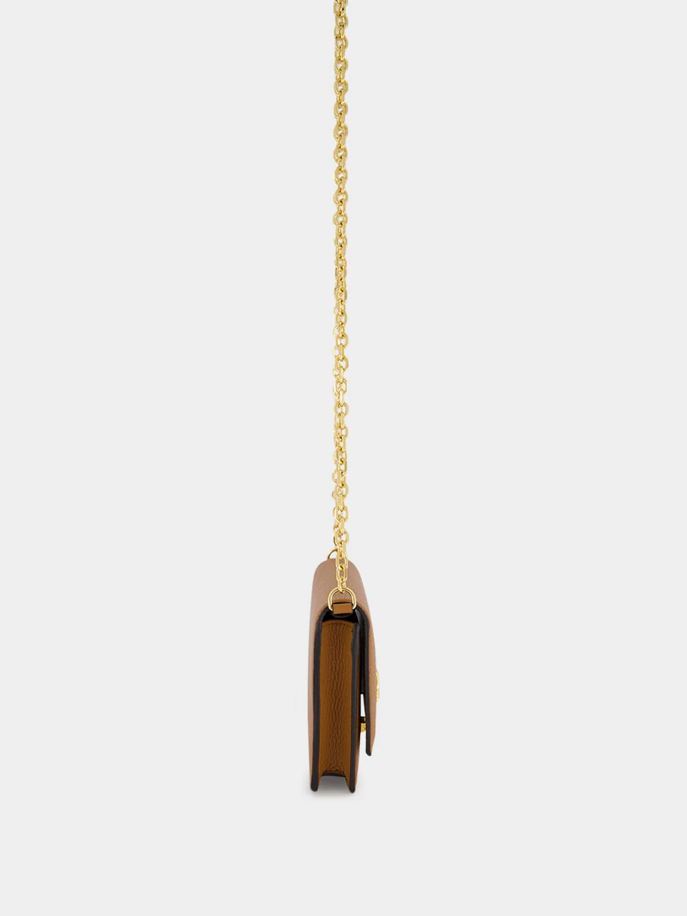 Brown Calfskin Wallet with Removable Chain - Image 4