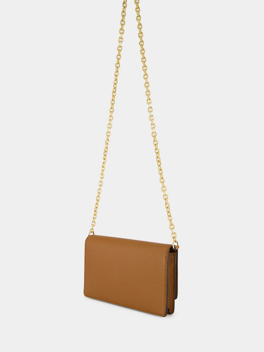 Brown Calfskin Wallet with Removable Chain - Image 5