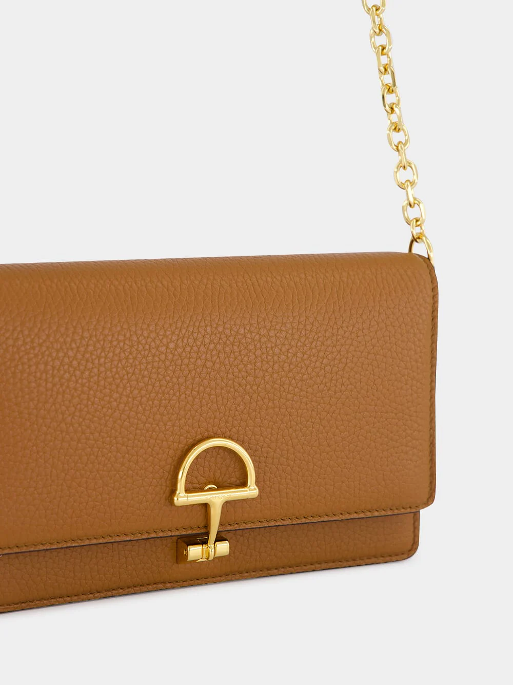 Brown Calfskin Wallet with Removable Chain - Image 7