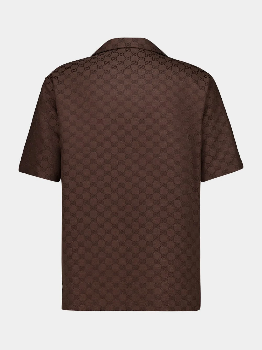Brown GG Canvas Linen-Blend Bowling Shirt - Image 2