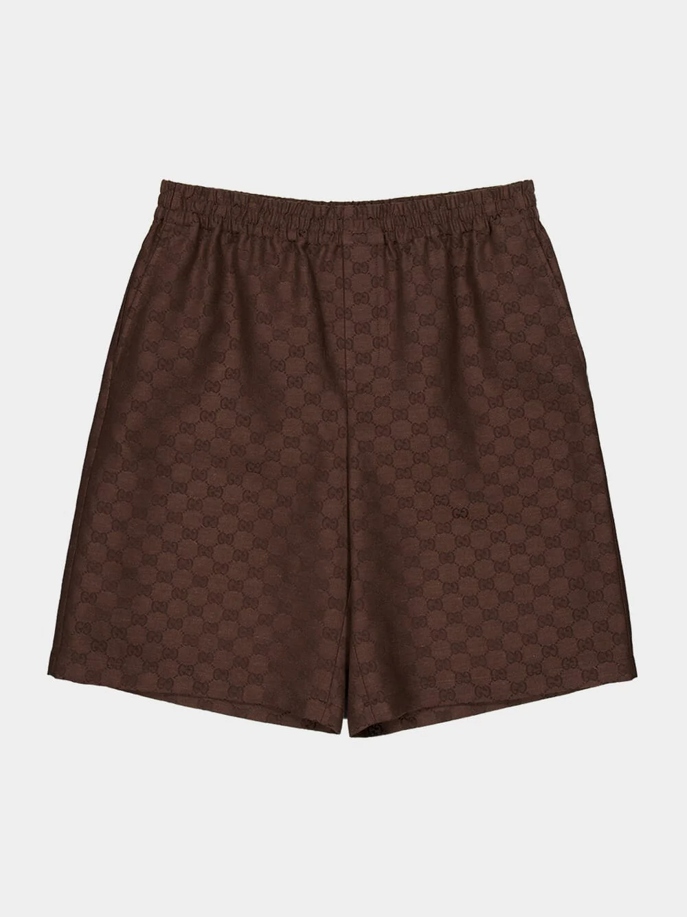 Brown GG Canvas Linen Blend Shorts - Image 5