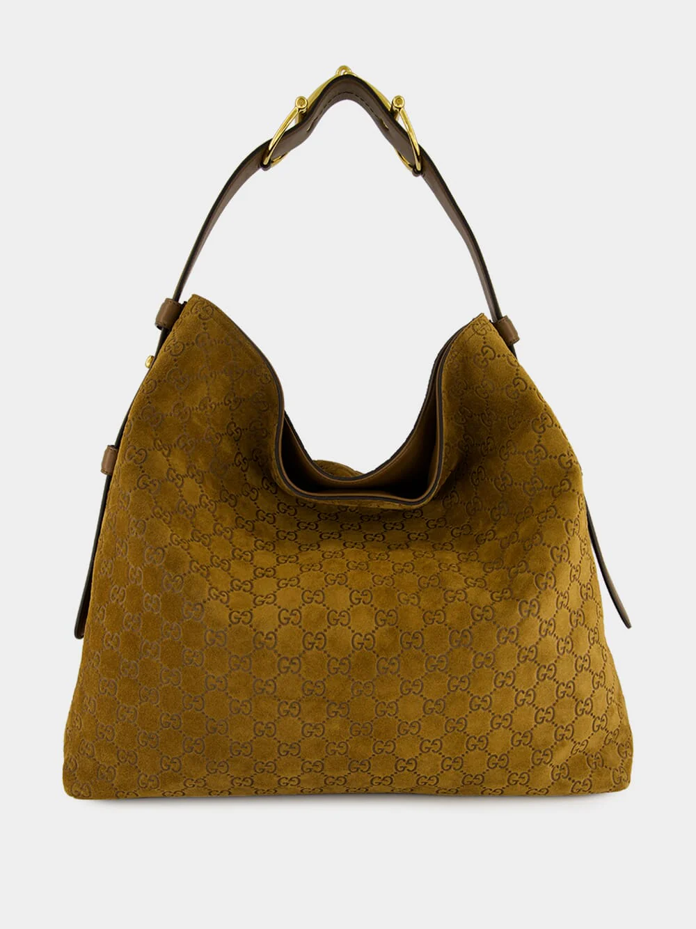 Brown GG Leather Shoulder Bag