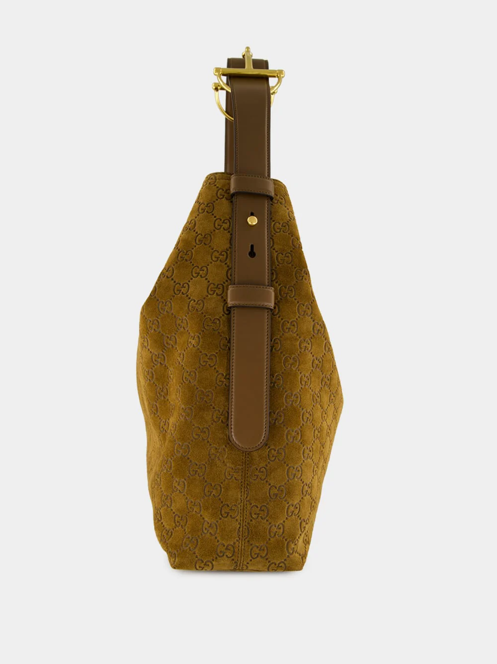 Brown GG Leather Shoulder Bag - Image 3