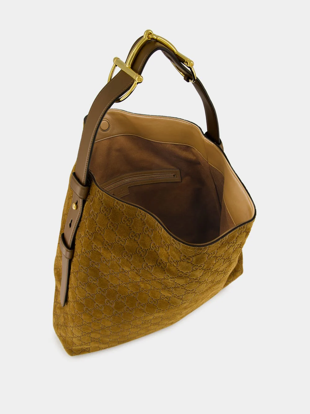 Brown GG Leather Shoulder Bag - Image 5