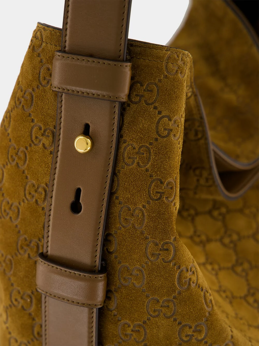 Brown GG Leather Shoulder Bag - Image 6