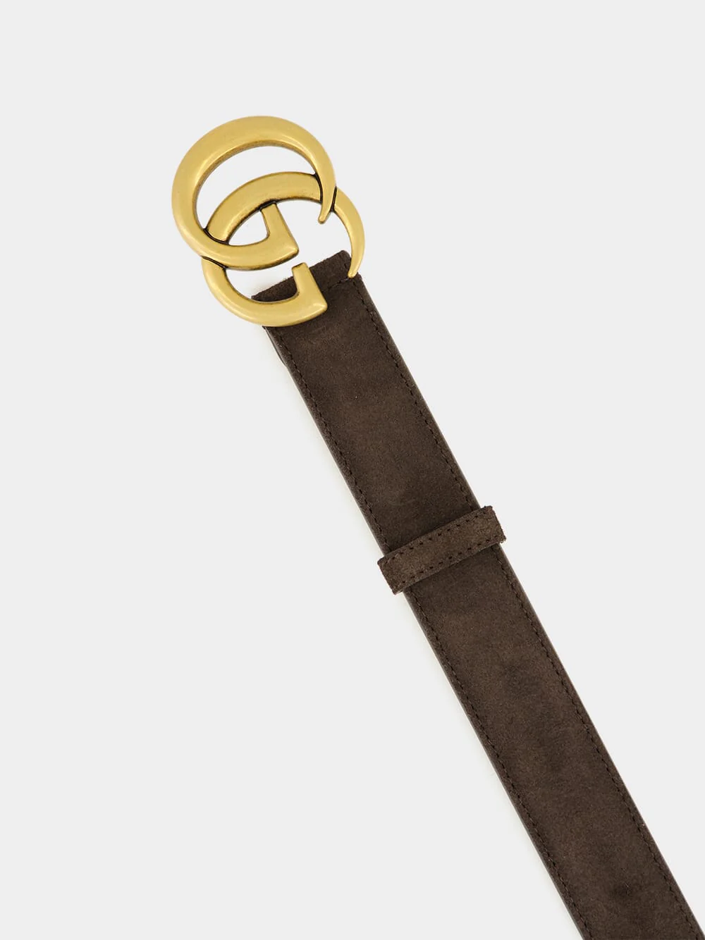 Brown GG Marmont Suede Belt - Image 3