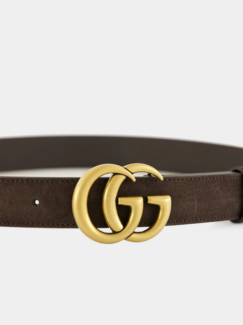 Brown GG Marmont Suede Belt - Image 4
