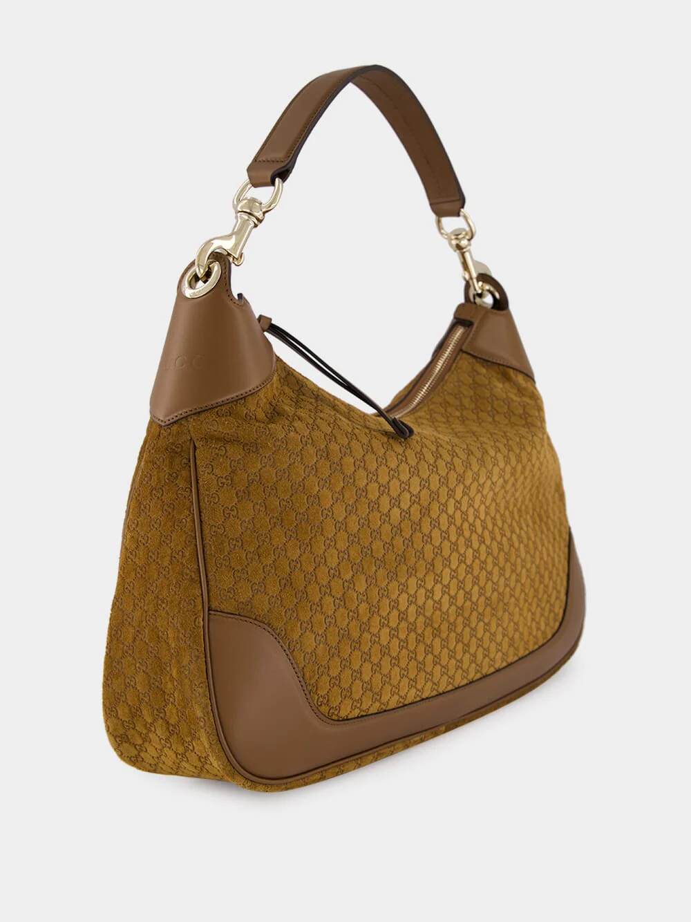 Brown GG Suede B Medium Shoulder Bag - Image 2