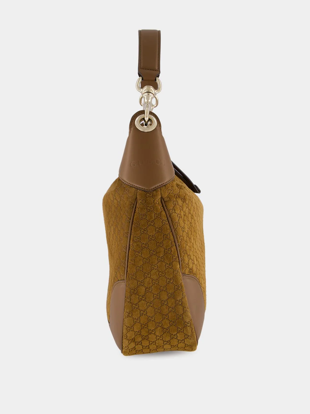 Brown GG Suede B Medium Shoulder Bag - Image 3