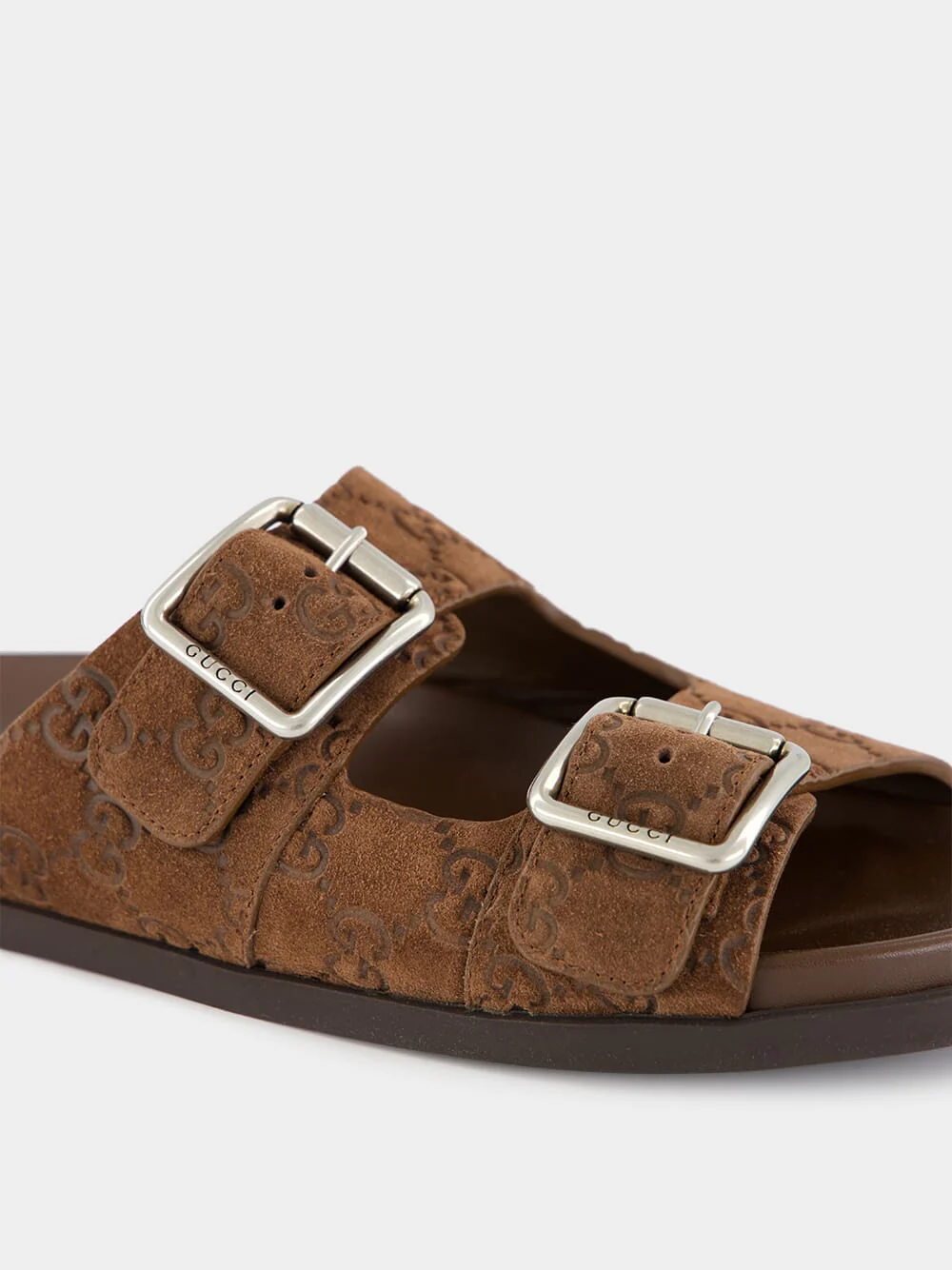 Brown GG Suede Sandals - Image 6