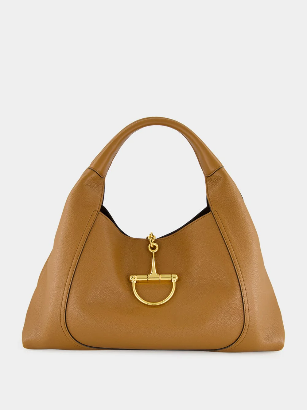 Brown Leather Softbit Maxi Bag