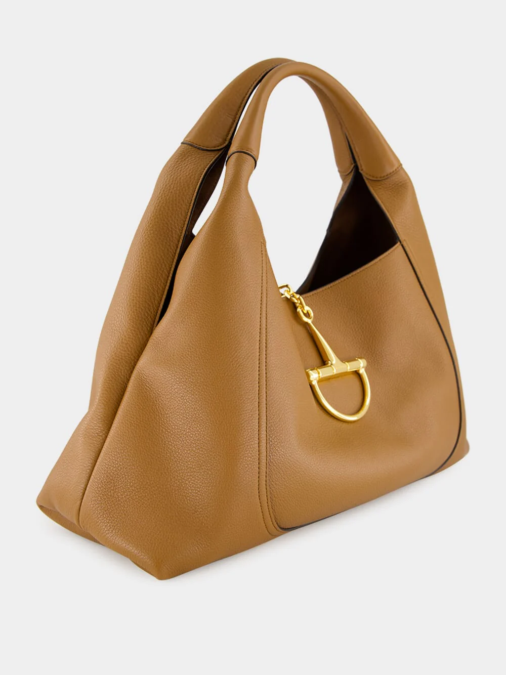 Brown Leather Softbit Maxi Bag - Image 2