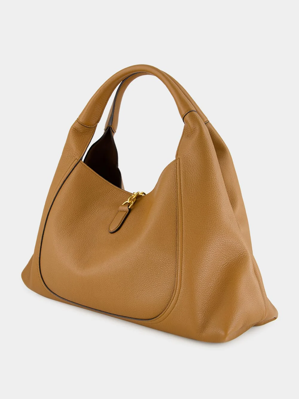 Brown Leather Softbit Maxi Bag - Image 4