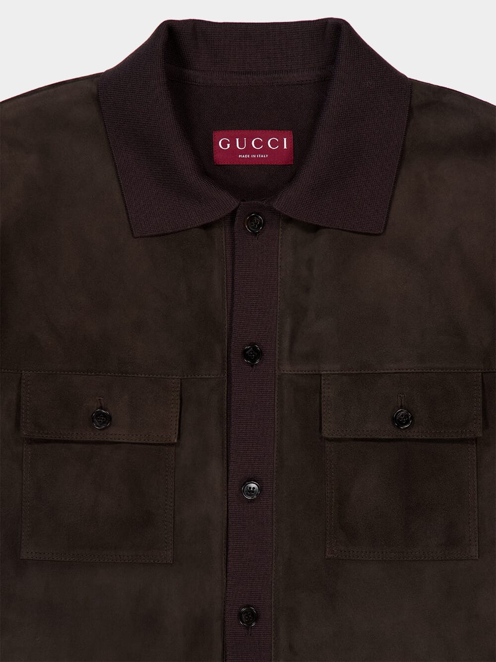 Brown Suede Buttoned Jacket - Image 3