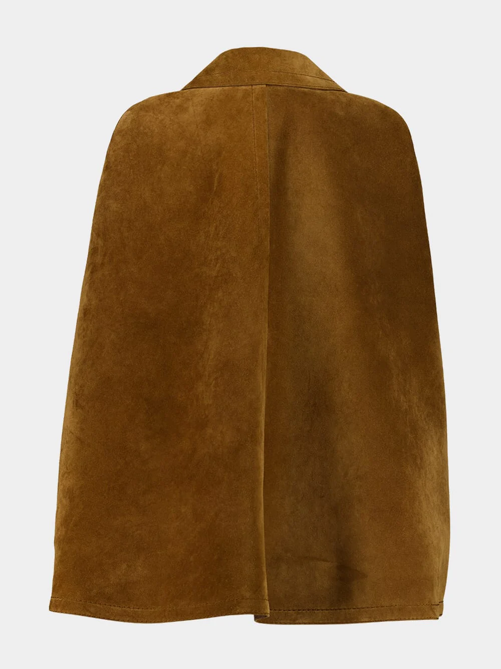 Brown Suede Cape with Horsebit - Image 2
