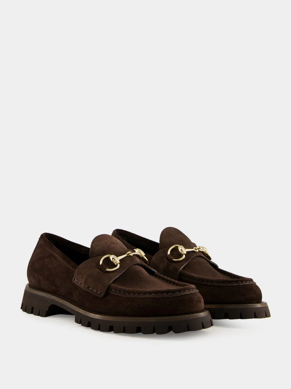 Brown Sylke Leather Moccasins - Image 3