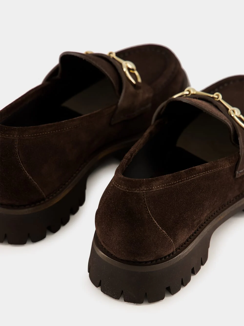 Brown Sylke Leather Moccasins - Image 6