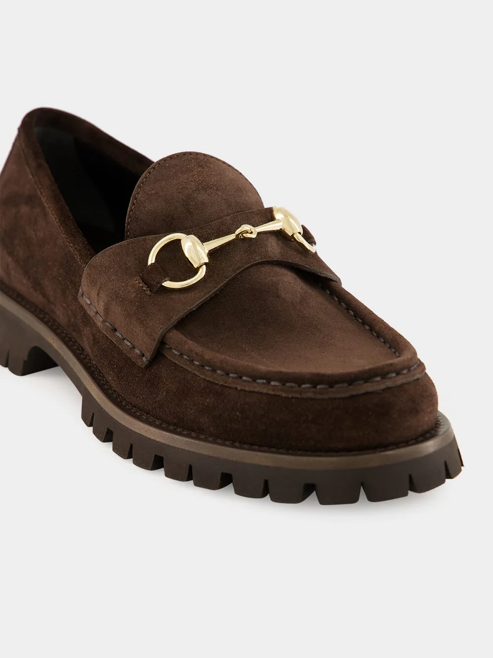 Brown Sylke Leather Moccasins - Image 7