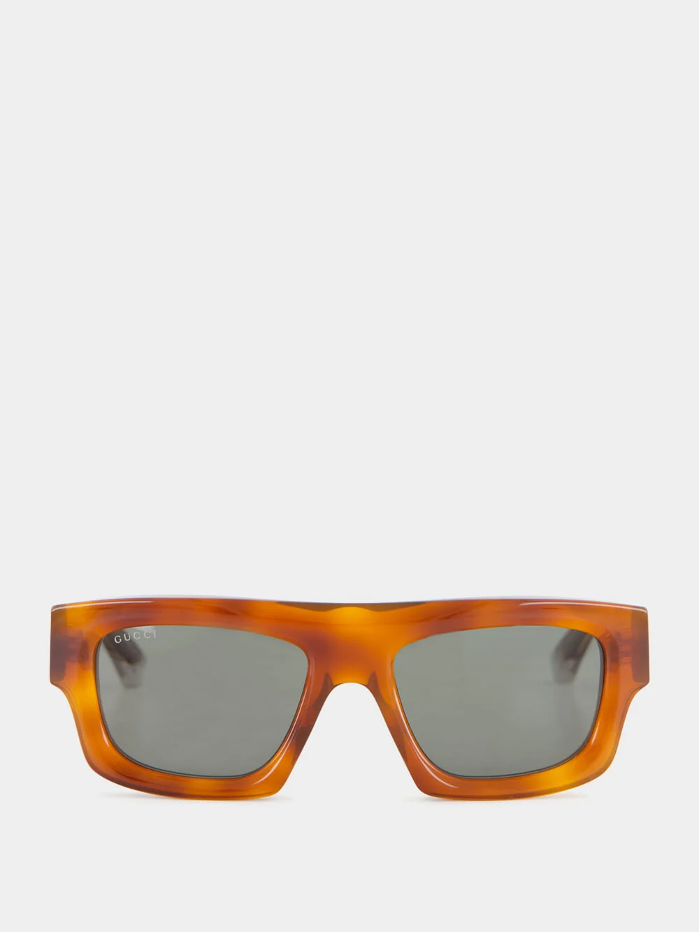 Brown Tortoiseshell Rectangular Frame Sunglasses