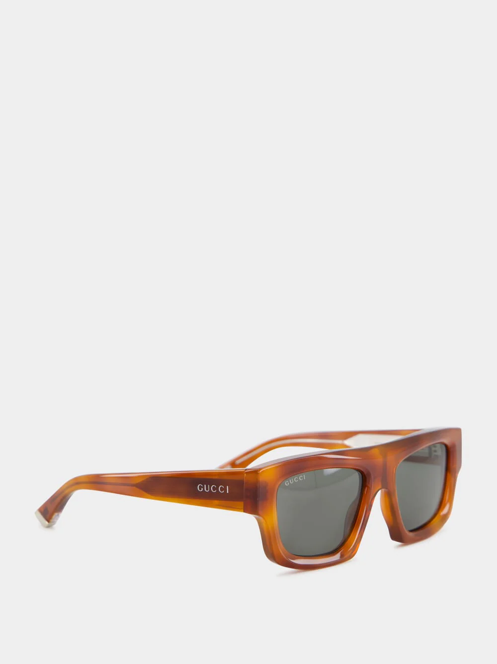 Brown Tortoiseshell Rectangular Frame Sunglasses - Image 2