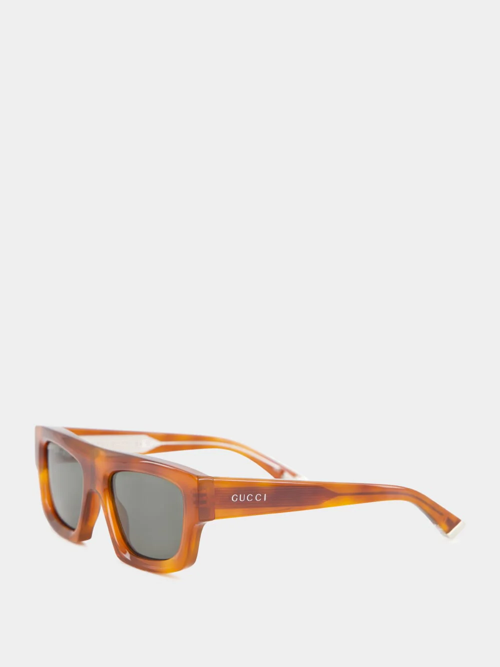 Brown Tortoiseshell Rectangular Frame Sunglasses - Image 3