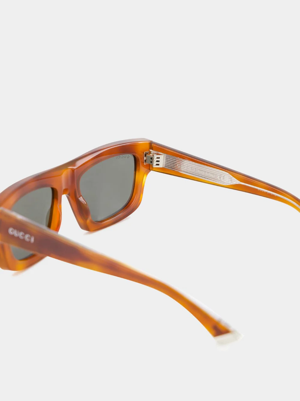Brown Tortoiseshell Rectangular Frame Sunglasses - Image 4