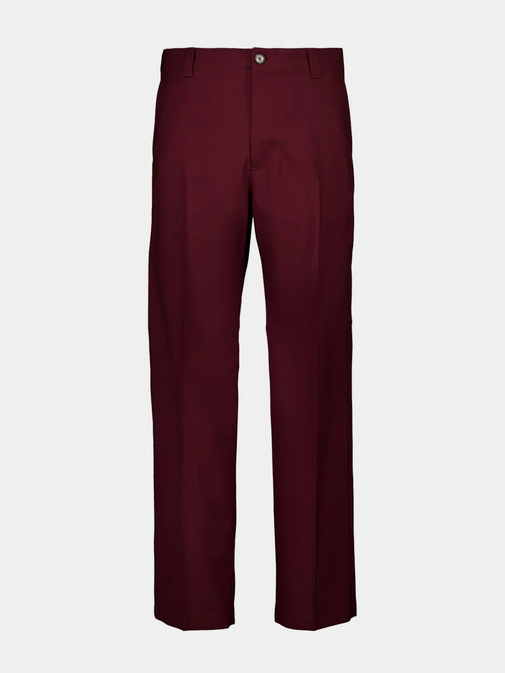 Burgundy Wool Gabardine Trousers