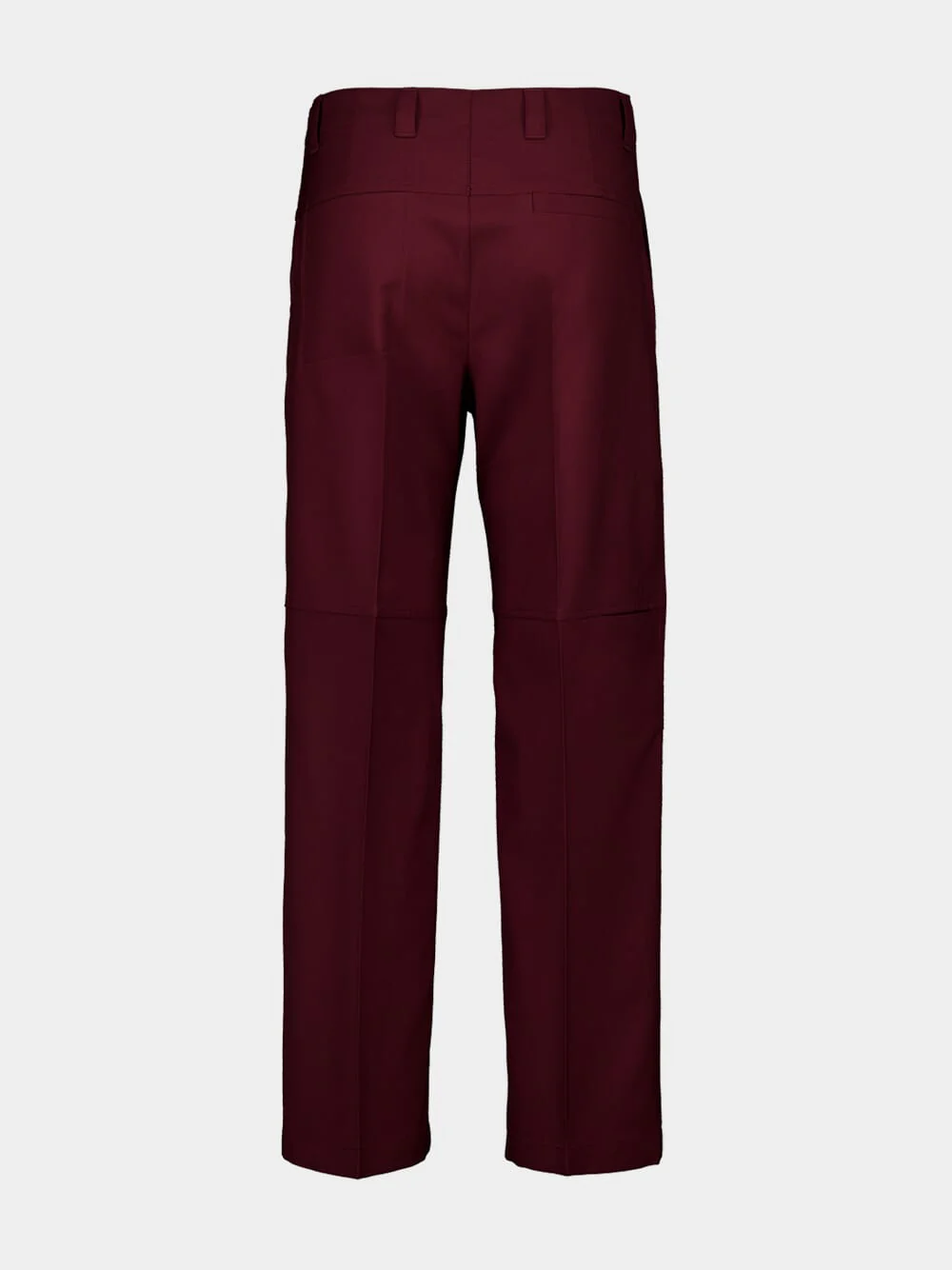 Burgundy Wool Gabardine Trousers - Image 2