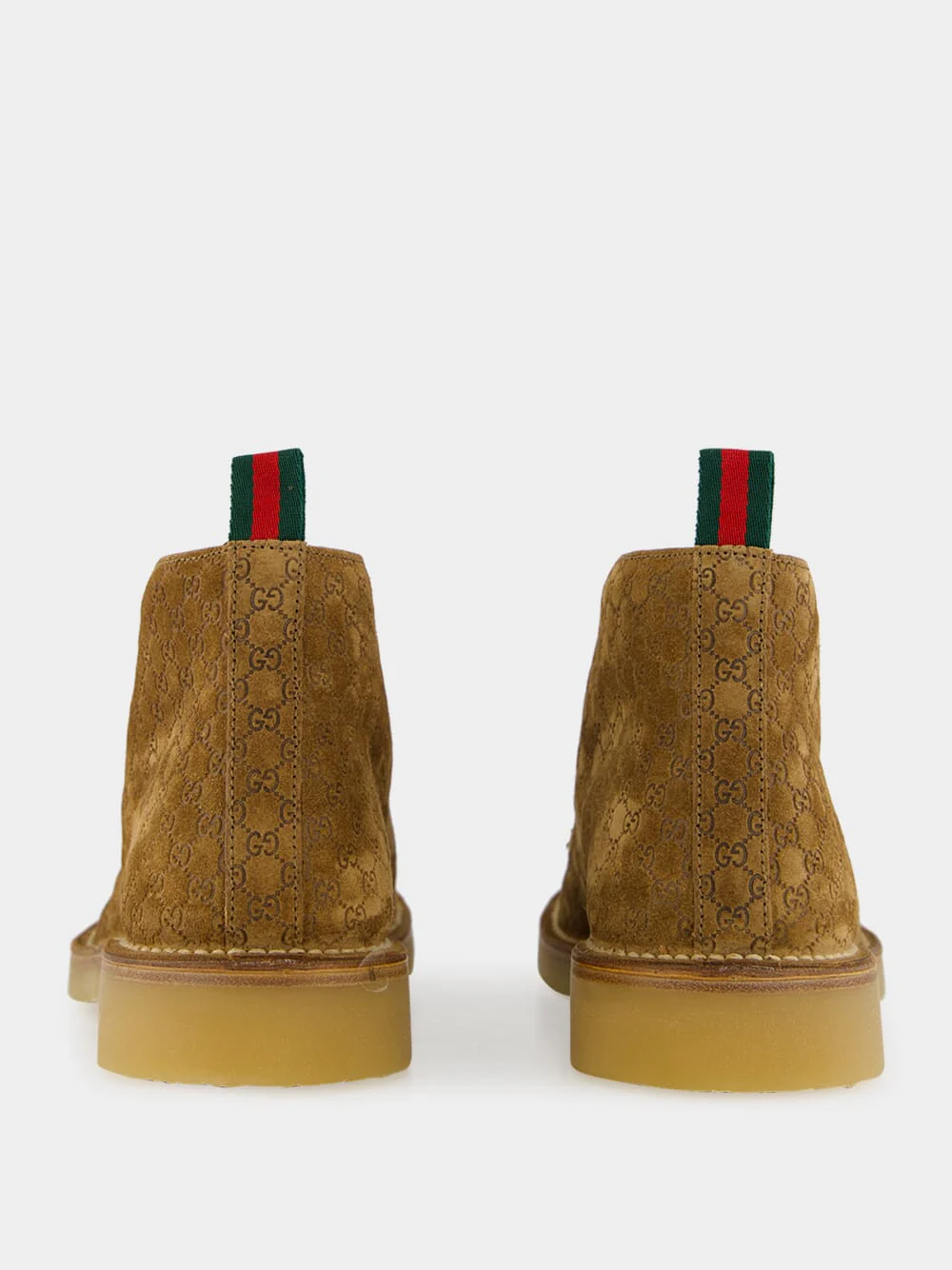 Camel GG Suede Ankle Boots - Image 5