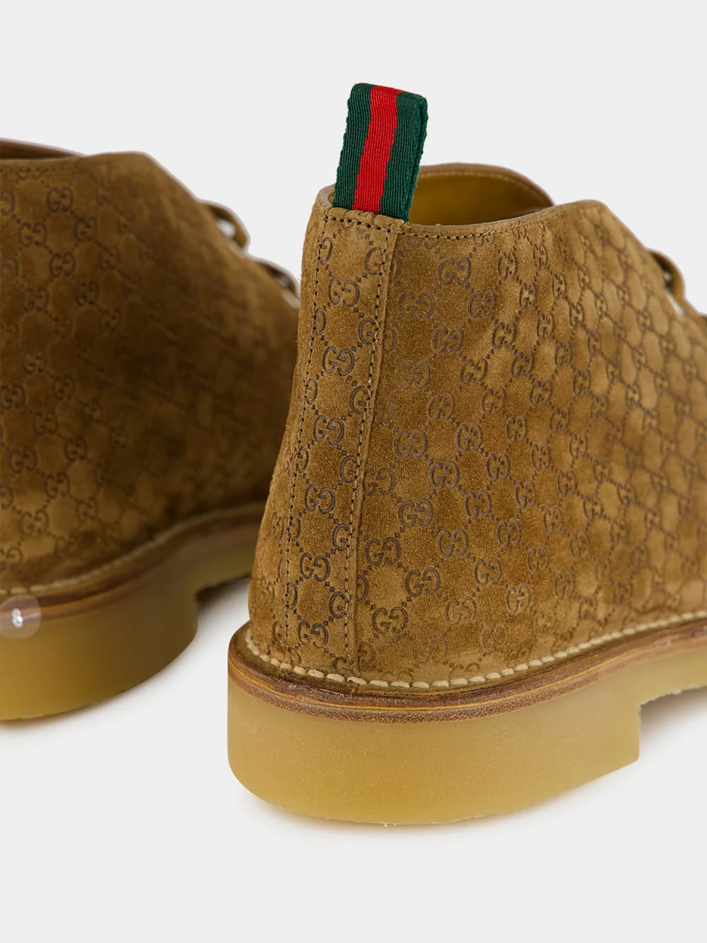 Camel GG Suede Ankle Boots - Image 6