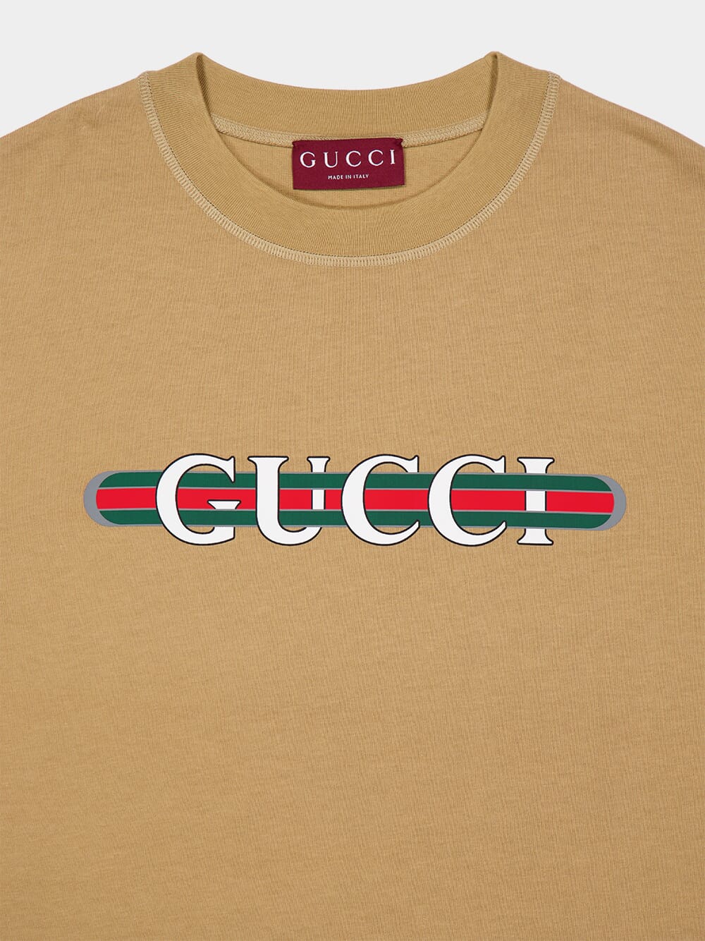 Camel Printed Cotton Jersey T-Shirt - Image 3