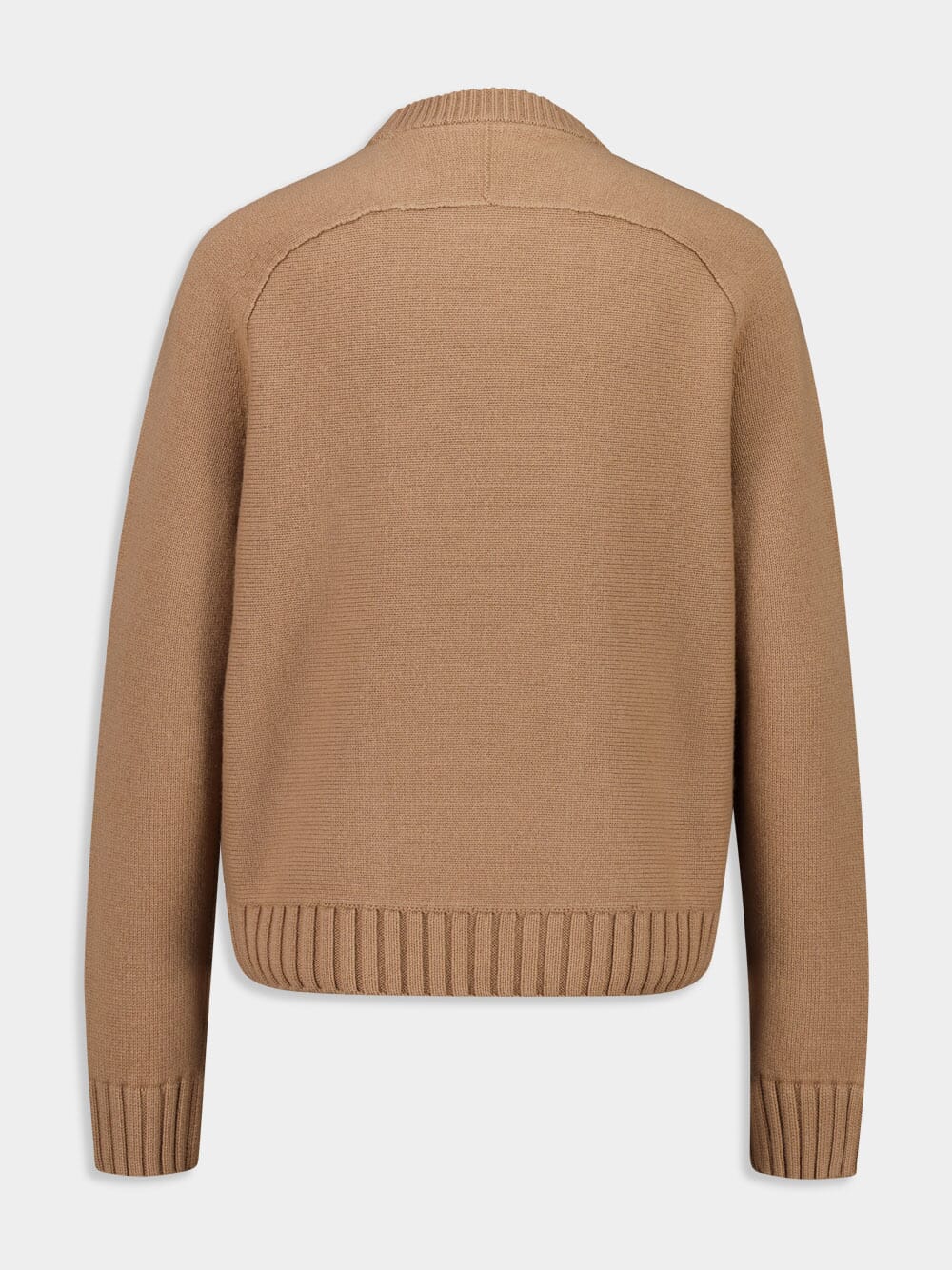 Camel Wool-Cashmere Crewneck Pullover - Image 2