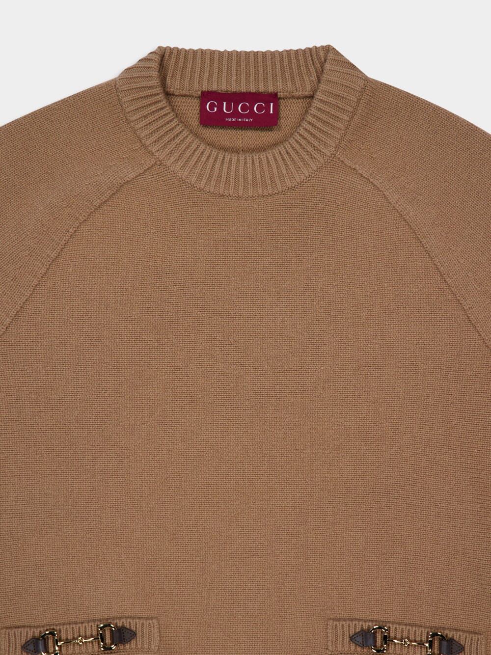Camel Wool-Cashmere Crewneck Pullover - Image 3