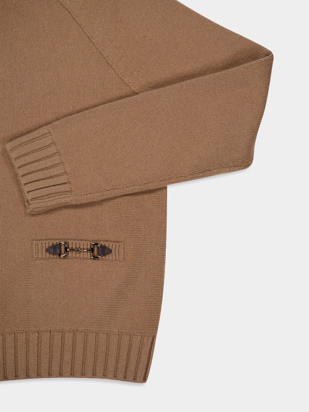 Camel Wool-Cashmere Crewneck Pullover - Image 4