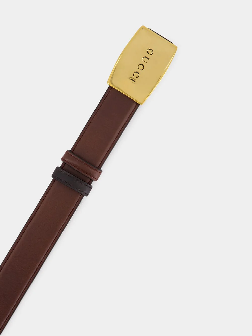 Chestnut Brown Reversible Calfskin Belt - Image 2