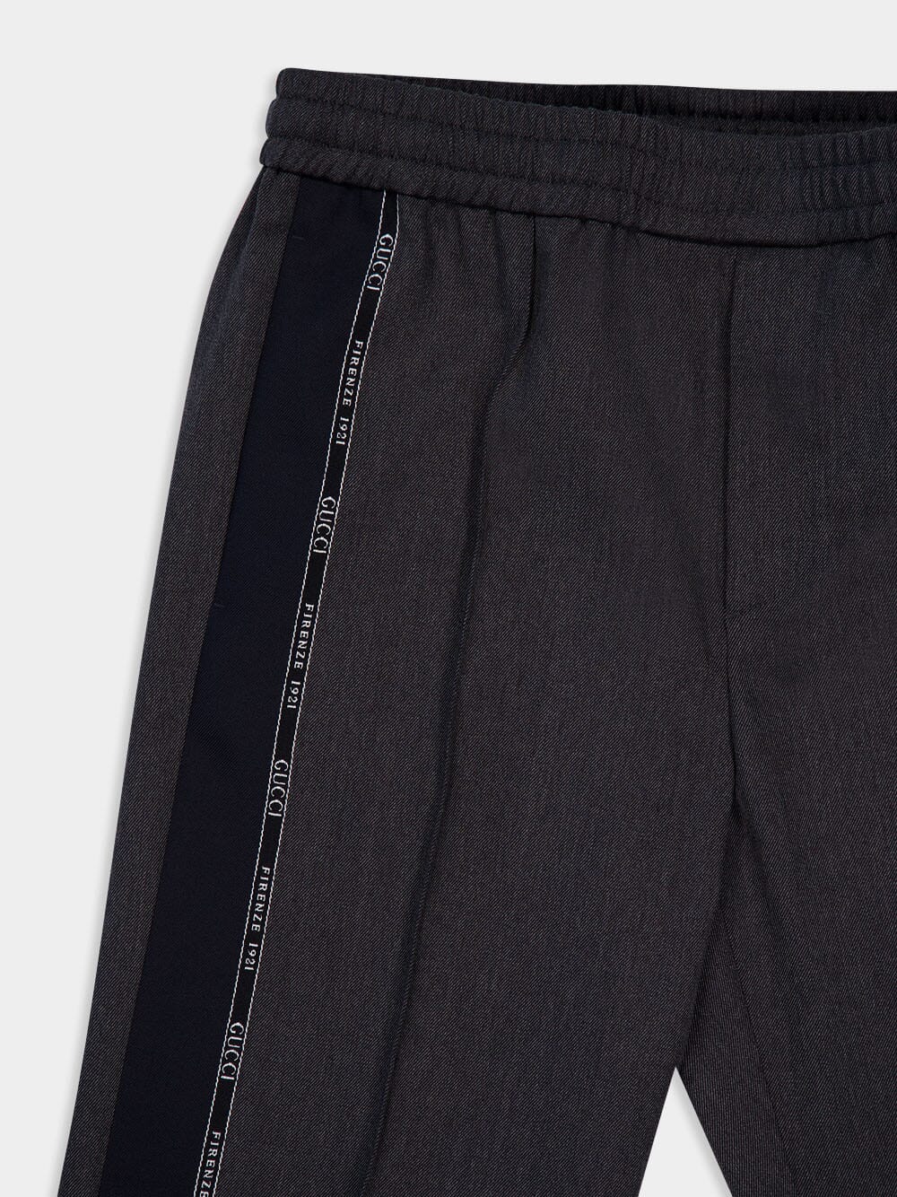 Anthracite Grey Logo-Trim Trousers - Image 3