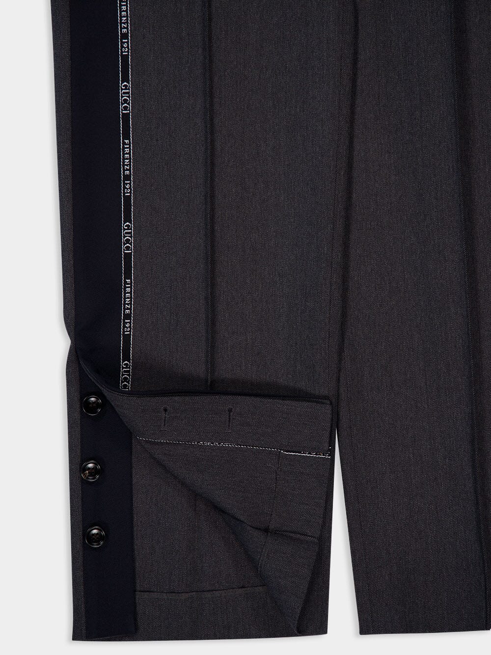 Anthracite Grey Logo-Trim Trousers - Image 5