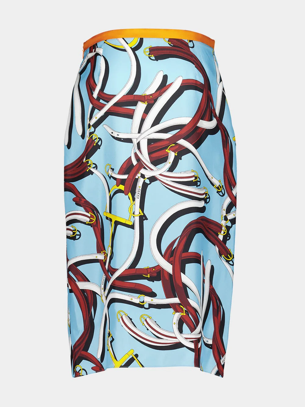 Belt Series Silk Midi Skirt - Image 2