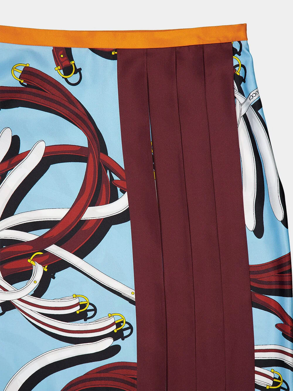 Belt Series Silk Midi Skirt - Image 3