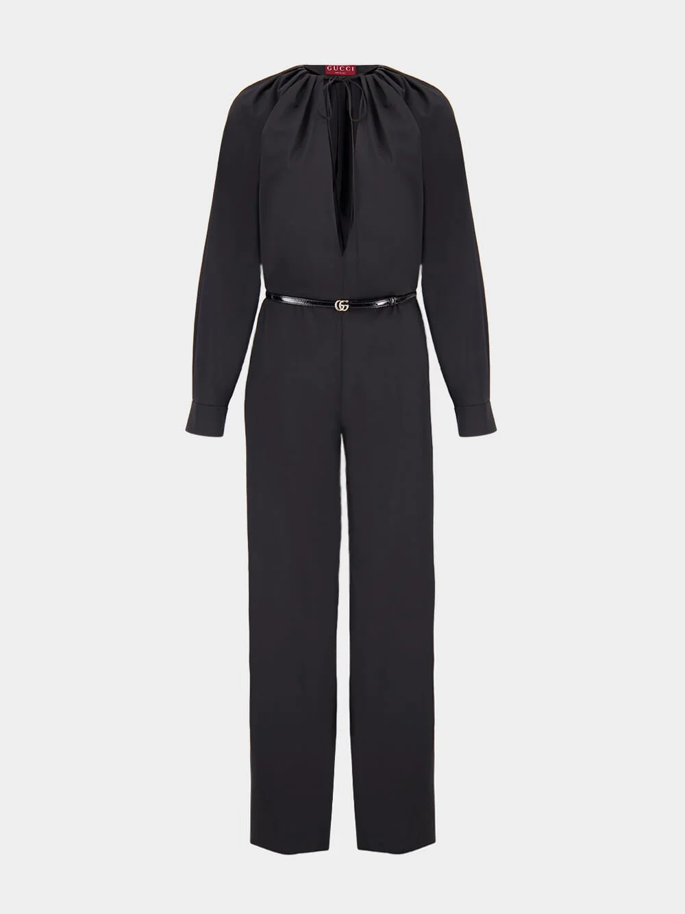 Black Keyhole-Neck Jumpsuit