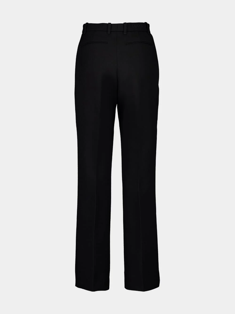 Black Light Wool Crêpe Boot Cut Pants - Image 2