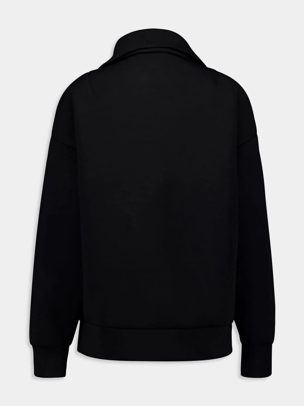 Black Oversize Zip Sweatshirt - Image 2