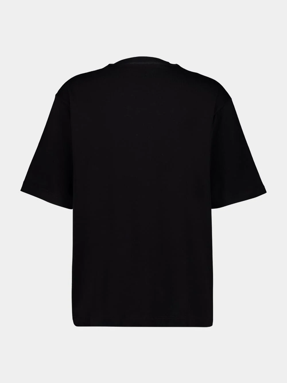 Black Printed Cotton Jersey T-Shirt - Image 2