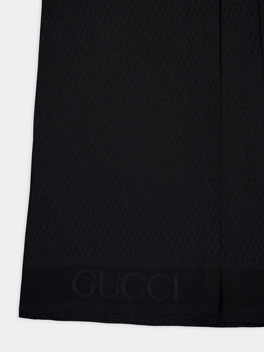 Black Silk Jacquard Skirt - Image 3