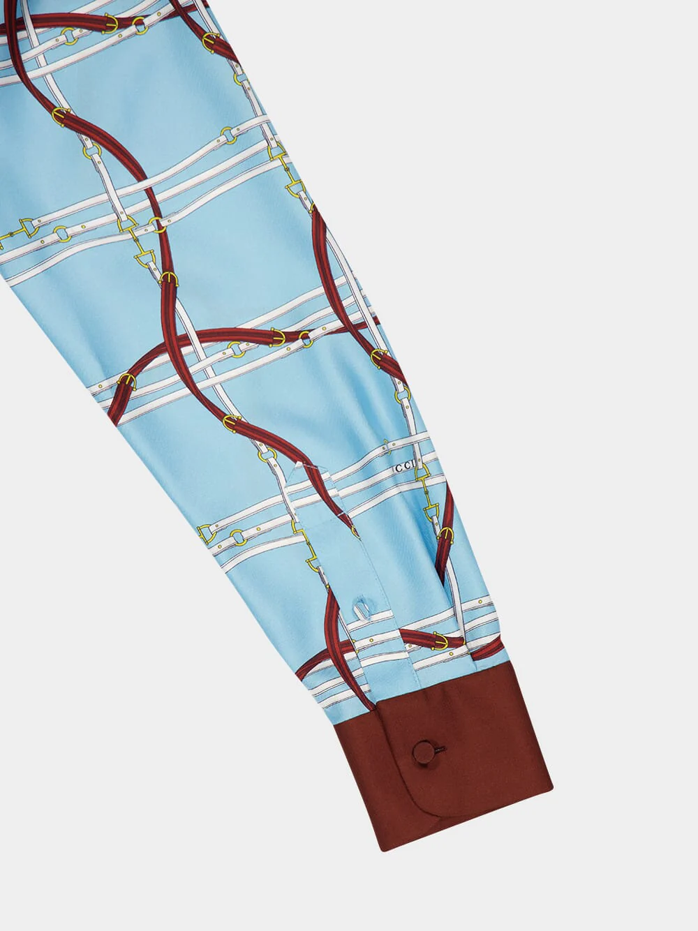 Blue Horsebit Silk Shirt - Image 9